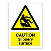 Caution Slippery Surface Sign